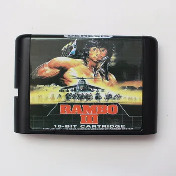 Rambo III 16 bitų MD Žaidimo Kortelės Sega Mega Drive Genesis