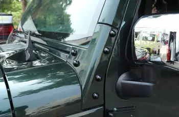 Ramstis Varžtas Apsaugos Dangtelis Jeep Wrangler JK 2007-2017 Anti-išnyks ABS Chrome/Black Dekoratyvinis Automobilio Išorės Priedai
