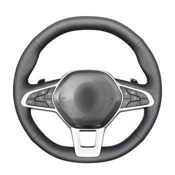 Ranka prisiūta Juoda PU Dirbtinės Vairas Padengti Renault Clio 5 (V) 2019-2020 Captur 2 