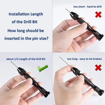 Rankinis Grąžtas Nustatyti Tikslumo Pin Vizuoti Su 25 Vienetų Mini Twist Drill Bits Dėl Modelio, 
