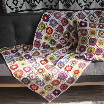 Rankų darbo nėriniais afganistano antklodė originalus Vertus užsikabinęs nėrimo, antklodė, pagalvėlės jaučiausi bay lange banket granny aikštėje