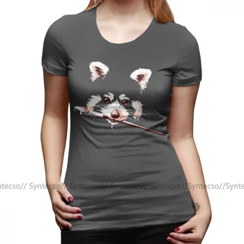 Raudona Panda T-Shirt Ailuridae Marškinėliai trumpomis Rankovėmis 100 Medvilnės Moterų marškinėlius Juokinga karinio jūrų Laivyno O Kaklo XL Modelis Ponios Tee Marškinėliai