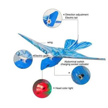 RC Paukščių Gyvūnų Lėktuvo Nuotolinio Valdymo E-Paukščių Ranka Mesti Plaukioja Fiksuoto Sparno Drone Modeliavimas Lauko Modelis, Dovana, Žaislai berniukas