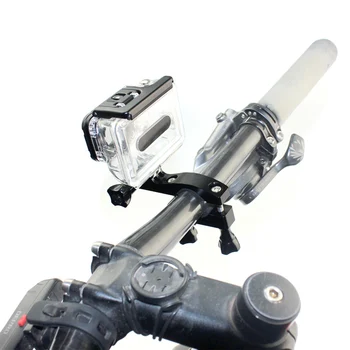 Reguliuojamas dviračių įrašą Dviračio Rankenos Apkabos, Mount Turėtojas Adapteris, Laikiklis prie GoPro 8 7 6 5 4 xiaomi Yi Dji Osmo Veiksmo kameros