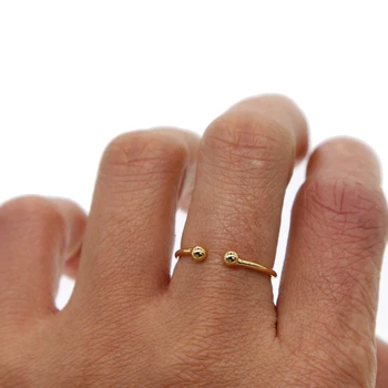 Reguliuojamo dydžio Atidaryti Žiedai Apvalios simle Aukso Spalvos papuošalai Mergaitėms, Moterims Amžinybės Žiedas