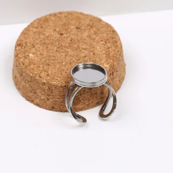 Reidgaller 5vnt nerūdijančio plieno cabochon žiedas parametrai 13x18mm ovalo formos pagrindo plokštelės ruošinius žiedai padaryti 