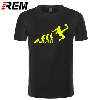 REM Futbolo Raida marškinėliai vyrams Evoliucija Futbol T-shirt hombre futbolo marškinėlius homme Atsitiktinis Miesto Prekės ženklo Drabužiai, megztiniai