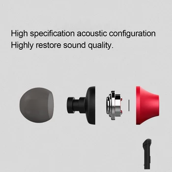 Remax RM-610D 3.5 mm Plokščia Viela Stereo Ausines In-Ear Ausinės su Mikrofonu 2020 naujas