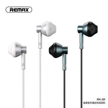 Remax į ausis ausinių metalo muzikos skambinti laidines ausines 3,5 mm drive-by-wire Stiprus suderinamumo patogumą Dėvėti