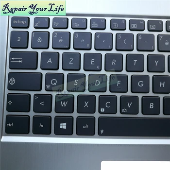 Remontas Jums Gyvenimo nešiojamojo kompiuterio klaviatūros ASUS U500V UX51 U500VZ UX51VZ U500 FR prancūzų kalbos klaviatūra su apšvietimu Padengti Palmrest