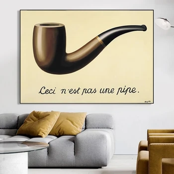 Rene Magritte Žinomų Tapybos Tai Ne Vamzdis, Drobė Spausdinti Tapyba, Plakatas Sienos Menas Nuotraukas, Namų Dekoro Neįrėminti