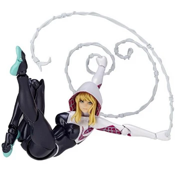 Revoltech Yamaguchi Nr. 004 Voras Kostiumas Gwen Stacy PVC Veiksmų Skaičius, Kolekcines, Modelis Žaislą Dovanų 16cm