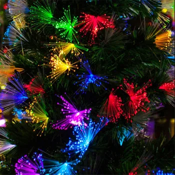 RGB 28 Optinio Pluošto Gėlių Šviesos Girlianda 5m Luminaria Led String Pasakų Žibintai Kalėdų Šalies Namų Puošybai