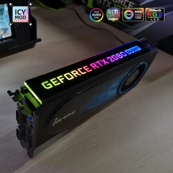 RGB GPU Šoninis Pritaikoma A-RGB VGA Apdailos Vaizdo plokštė Padengti Pritaikyti 5V3PIN/12V4PIN AURA Aušintuvas Užsakymą Apšvietimo Valdyba