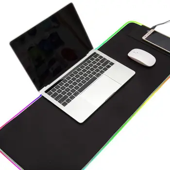 RGB Žaidimų Pelės Mygtukai Dideli, Gumos Bazė Gaming Mouse Pad Mat su Apšvietimu Kilimą klaviatūros Stalas Kilimėlis Mause