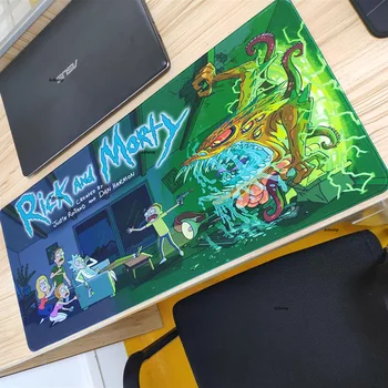Rick Anime Žaidimų Greitis Pelės Mygtukai Žaidėjus Didelis Pelės Kilimėlis Minkštas Patvarus Klaviatūros Kilimėlis Kompiuterio Stalas Kilimėlis