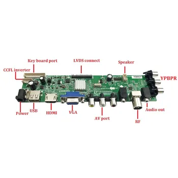 Rinkinys LTN173KT02-H01/LTN173KT02-T01 Signalas valdiklio plokštės WLED 40pin nuotolinio DVB-T2 1600X900 VGA LED HDMI skaitmeninės TV LVDS USB