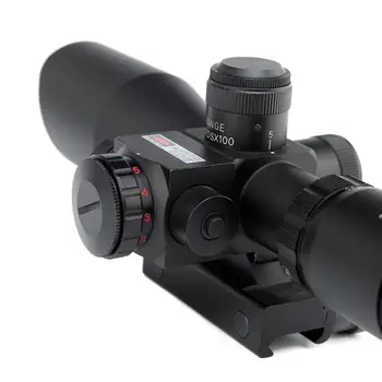 RITU Taktinis 2.5-10x40 Optika Raudonojo Lazerio Holografinio Taikiklio taikymo Sritis Apšviesti Medžioklės Šaudymo Apimtis 11/20mm Rail Mount