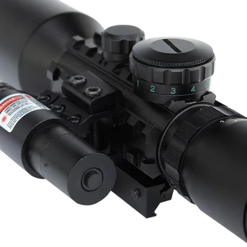 RITU Taktinis 2.5-10x40 Optika Raudonojo Lazerio Holografinio Taikiklio taikymo Sritis Apšviesti Medžioklės Šaudymo Apimtis 11/20mm Rail Mount