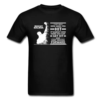 ROCKY BALBOA Marškinėlius Vyrų Vasaros Medvilnės Apvalios Kaklo Viršūnes Tees Trumpas Rankovės Asmeninį T-Shirt Mados Priskirtą Raidę T Shirts