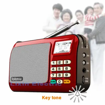 Rolton W505 Nešiojamų Radijo Taškinės Matricos LCD Ekranas Rodo, Dainų tekstų Palaikymas USB Ir Kortelių Mini Garsiakalbis Senelis Walkman Garsiakalbis Lithi