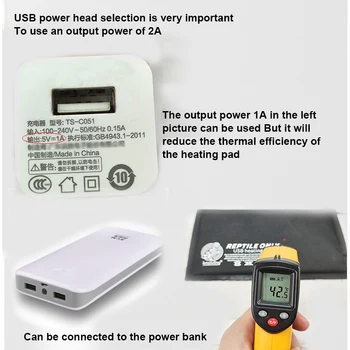 Roplių USB Šildymo kilimėlis Inkubatorius Pet Šildymo kilimėlis Reguliuojamas Laikmačio Jungiklį, Pastovios Temperatūros Vandeniui Pet Gecko Šildymo kilimėlis