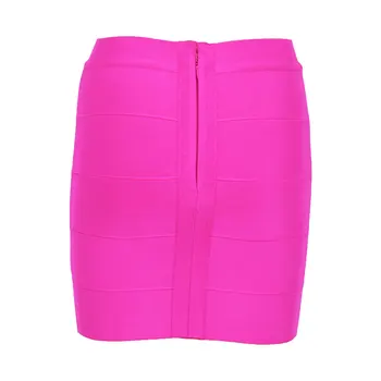 Rožinė aukšto juosmens viskozės elastinės megzti 2020 naujas mados sexy moterys narvuose pieštuku juostelėmis mini tvarstis bodycon sijonas