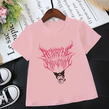 Rožinė Vaikų Kawaii Triušis Melodija Spausdinti Kūdikių Marškinėliai Madinga Marškinėliai Atsitiktinis Merginos Marškinėlius Unisex Cartoon Vaikų Berniukų Drabužius, O-kaklo
