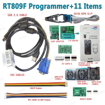 RT809F LCD Ekranas ISP Programuotojas Modulis Su SOP8 Bandymo Įrašą 1.8 V Adapteris TSSOP8/SSOP8 10 Adapteriai