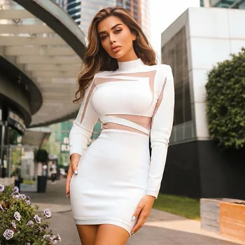 Rudenį Golfo Mini Suknelės Moterims 2020 Užtrauktukas Bodycon Streetwear платье Moterų Aukšto Juosmens Elastinga Slim Šalies Komplektai
