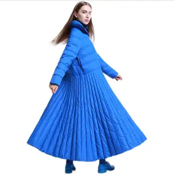 Rudenį ir žiemą stiliaus Sijonas ilgas, žemyn striukė moterims specialios Konstrukcijos kailis Blue plus size parkas moterų ir priežastinis šiltas dėvėti wq92