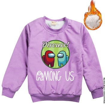 Rudenį, žiemą Tarp Mūsų vaikų gobtuvu megztinis ilgomis rankovėmis hoodie džemperis baby berniukas ir mergaitė Išlaikyti šiltas pliušinis Palaidinukė