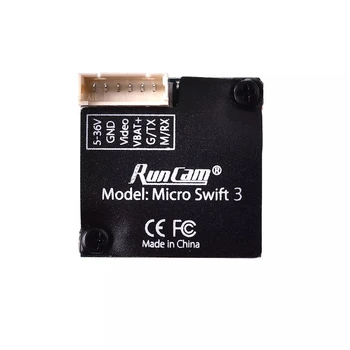 Runcam Micro Swift 3 V2 4:3 600TVL CCD Mini FPV Kamera Kreiptuką/ UART Kontrolės Perjungiamos OSD Nustatymai - FOV 145