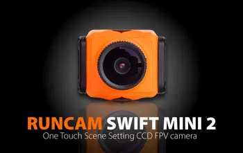 RunCam Swift Mini 2 Kamera 600TVL 5-36V FPV Kamera 2.3 2.5 mm Objektyvą, PAL D-WDR 1/3 
