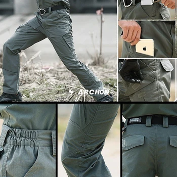S. ARCHON Naujos Taktinės Kelnės Vyrams Kamufliažas Vandeniui Kovoti su Karinių Krovinių Kelnės Atsitiktinis Elastinga Multi Pocket Vyrų Kelnės