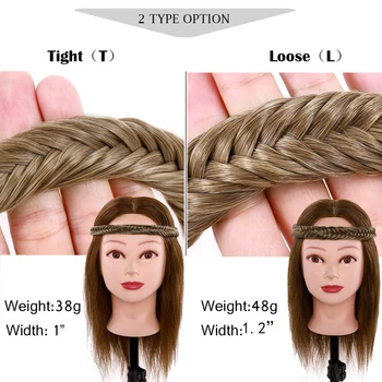 S-noilite Fishbone Nerijos Twist Elastingas Plaukų Lankelis Su Reguliuojamu Diržu Sintetinių Moters Plaukų Stiliaus Pintas Lankelis Hairpiece