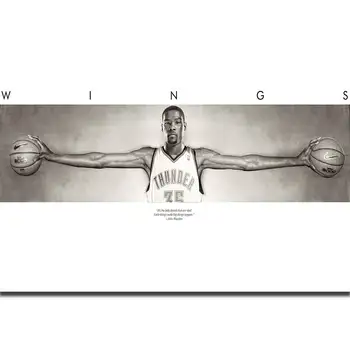 S1969 Kevin Durant Sparnus krepšininkas MVP Sienos Meno Tapybos Spausdinti Ant Šilko, Drobės Plakatas Namų Puošybai