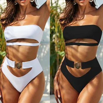Sagtis balta bodysuit Push up sexy bikini 2020 m. Aukštos sumažinti Dviejų dalių maudymosi kostiumėlį moteris monokini Kamšalu Naujas maudymosi kostiumėliai, maudymosi kostiumą