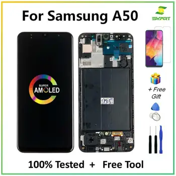 Samsung galaxy A50 A50s A505F/DS A505F A505FD A505A LCD Ekranas Jutiklinis Ekranas skaitmeninis keitiklis Surinkimo Samsung 50 lcd