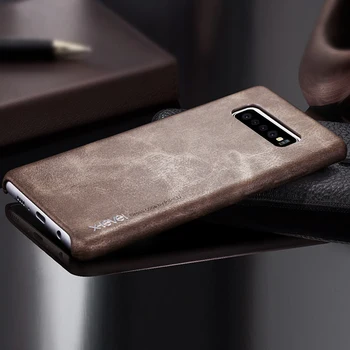 Samsung Galaxy S10 S10e Prabangių Senovinių Minkštos PU Odos Mobiliojo Telefono Dangtelį Atveju 