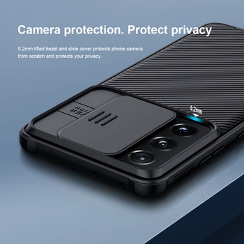 Samsung Galaxy S21 Ultra Atveju NILLKIN Kameros Apsaugos dangteliu atsparus smūgiams Sunku Atgal Skydas 