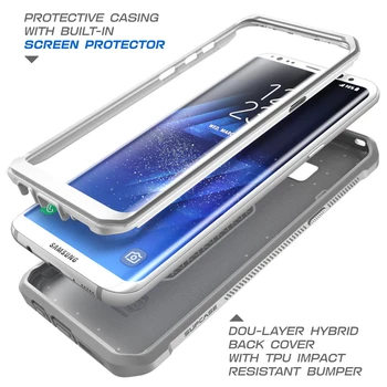 Samsung Galaxy S8 Atveju 5.8 colių SUPCASE UB Pro viso Kūno Patikima Dėklo Dangtelis SU Built-in Screen Protector Galaxy S8