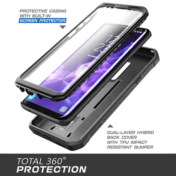 Samsung Galaxy S9 Plus Atveju SUPCASE UB Pro atsparus smūgiams Patikima Padengti su Built-in Screen Protector & Atrama