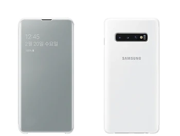 Samsung Originalus Veidrodėlis Aišku, S-Peržiūrėti Flip Case For Samsung Galaxy S10 X SM-G9730 S10+ S10 Plius SM-G9750 S10E SM-G9700 Flip Cover
