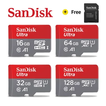 SanDisk Atminties Kortelė A1 128GB 64GB U3 98MB/S 32GB Micro sd kortele Class10 UHS-3 