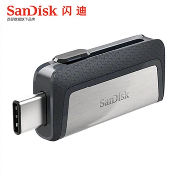 Sandisk Dual OTG USB Flash Diskas 128GB SDDDC2 Ekstremalaus Tipo C USB3.1 64GB didelės spartos Pen Drives 16GB PenDrives 32G USB Stick