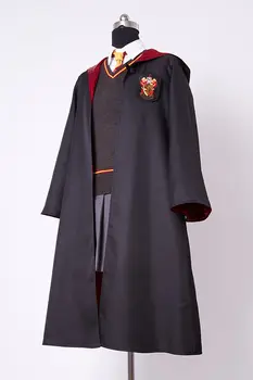 (Sandėlyje) Hermiona Įkyrėlė Cosplay Kostiumas Mergaitėms Hermion Kostiumas Apdaras Vienodas Magic Wand Vaikams Helovinas Kostiumas