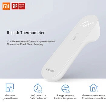 Sandėlyje Xiaomi Mijia iHealth Termometras Ne Nontact Matavimo Tiksli Skaitmeninė Karščiavimas Infraraudonųjų spindulių Klinikinių su LED Ekranas