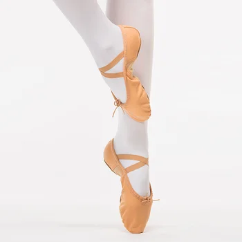 Sansha Suaugusiųjų Baleto Batelius 3 Split-vienintelis Trikampis Ruožas Drobės Arka, Projektavimo Juoda Baleto Šokių Bateliai Mergaitėms, Moterims NE.52C