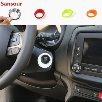 Sansour Automobilio Salono Uždegimo Mygtuką Perjungti Apdailos Žiedas Dangtelis Lipdukai Jeep Compass 2017 Iki Automobilio Stiliaus